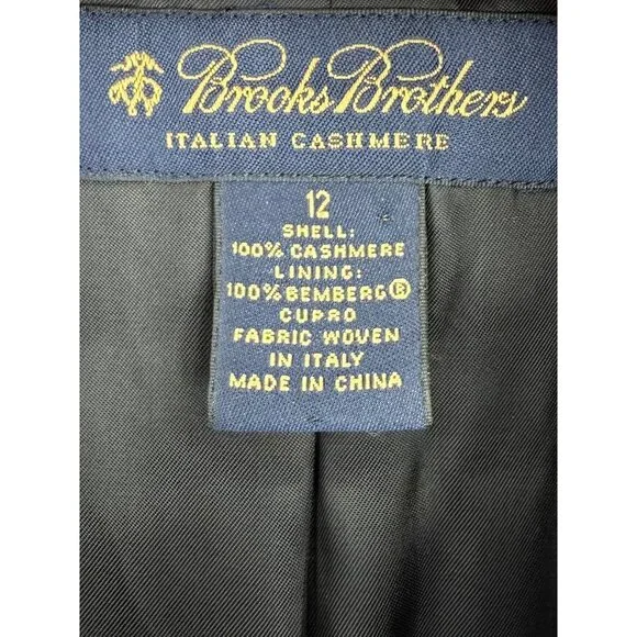Brooks Brothers Loro Piana Black Italian Luxury Cashmere Blazer Jacket Workwear - Picture 12 of 16